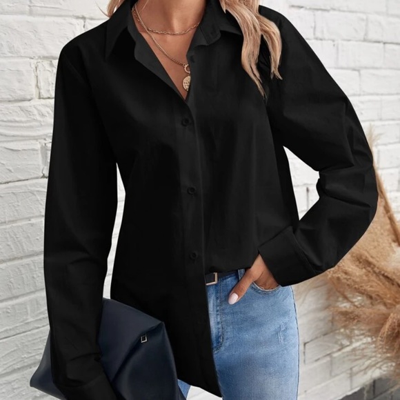 Oversized white buttonup shirt minimalist business - Picture 9 of 10